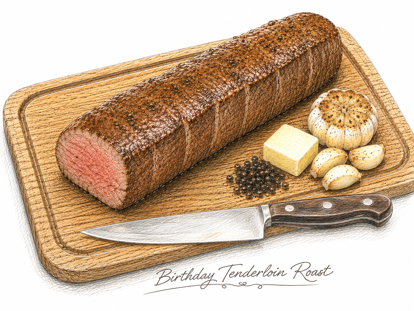 Whole tenderloin roast for birthday and family parties in Phnom Penh